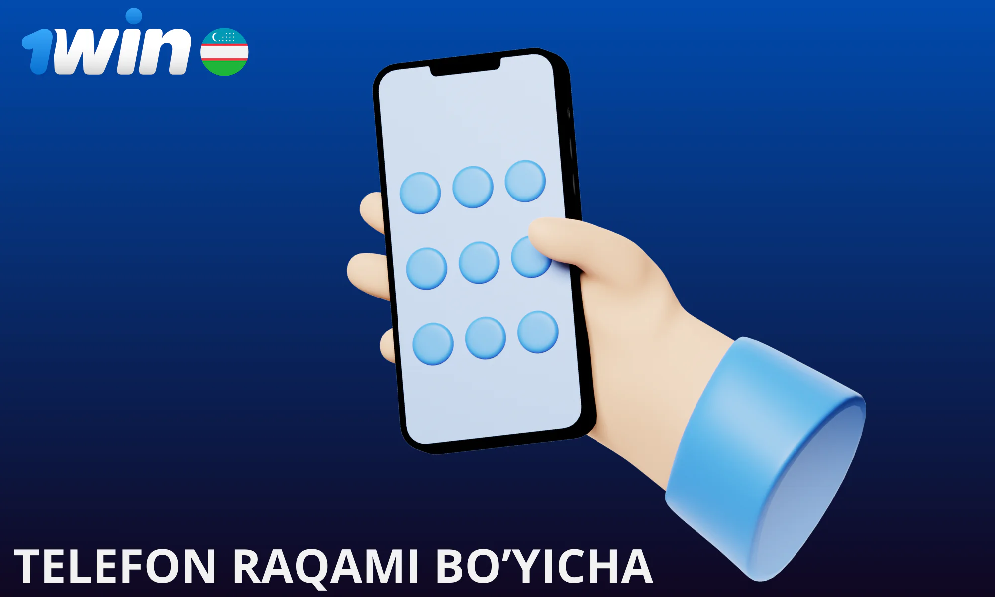 1win bilan ro’yxatdan o’tish uchun mamlakatni tanlang va haqiqiy telefon raqamini kiriting