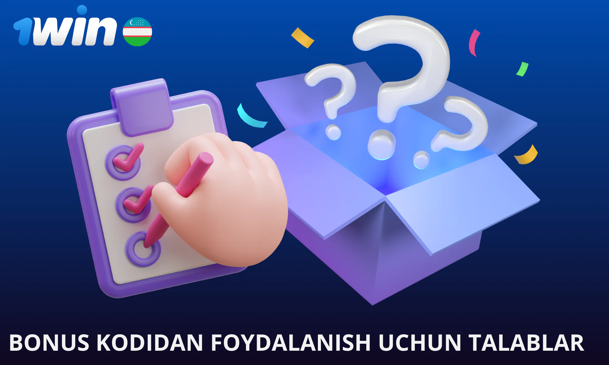 1Win bonus kodidan qanday foydalanish bo’yicha asosiy talablar