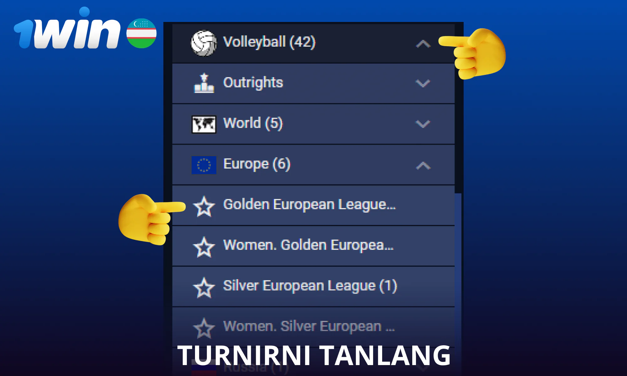 Voleybol musobaqasini tanlang